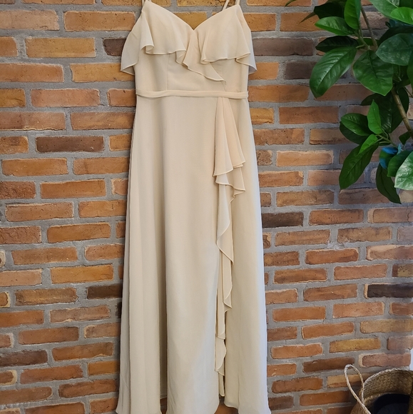 Azazie Champange Bridesmaid Dress - Picture 1 of 4